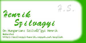 henrik szilvagyi business card